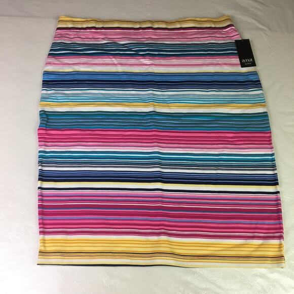 A.n.a striped pencil skirt lia stripe 0X - Picture 2 of 10